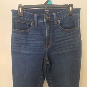 J Crew 9" High Rise Skinny All-Day Stretch Jeans EUC Womens 27 Pencil Dark Wash
